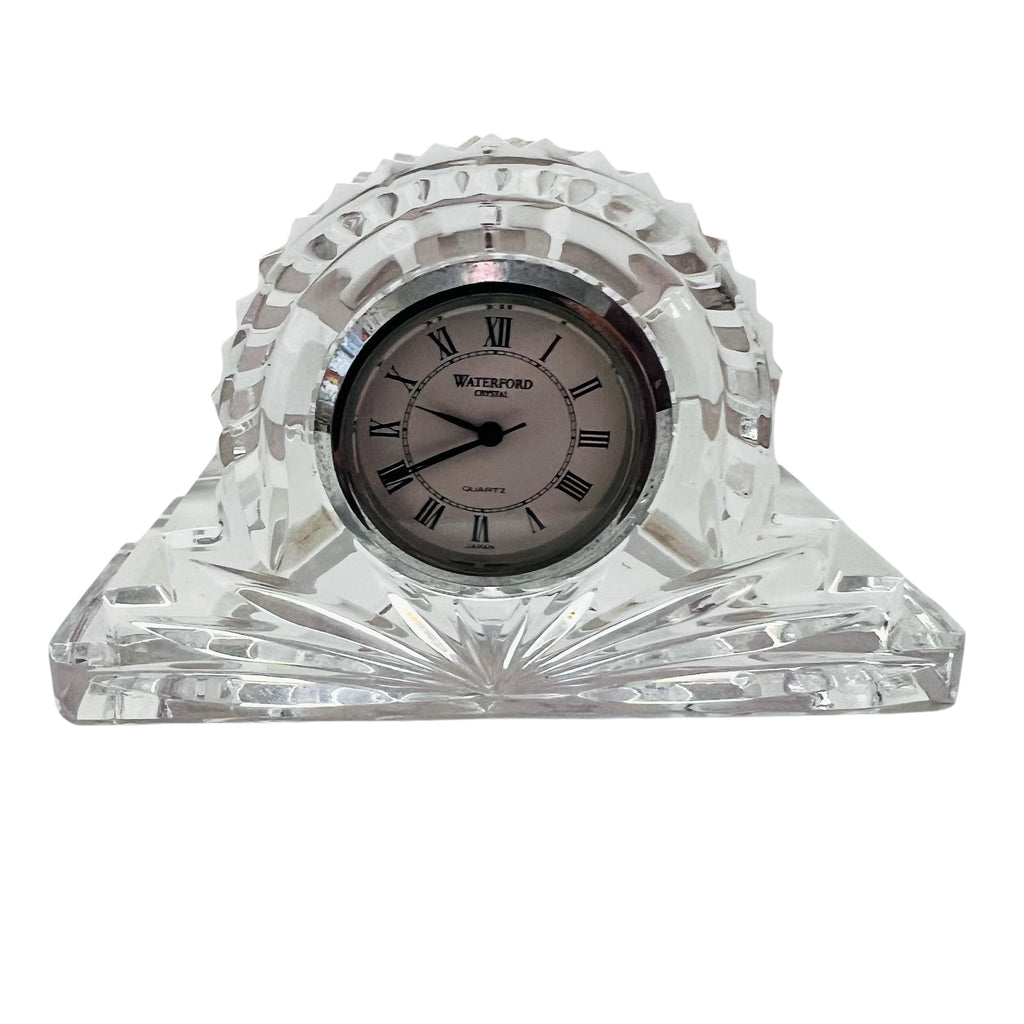 Vintage Waterford Crystal Mantel Desk Clock Made in Japan