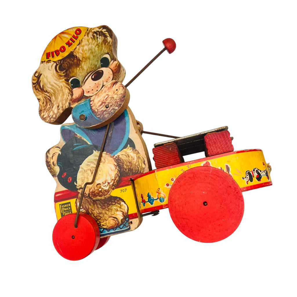Vintage Fisher-Price Fido Zilo Pull-Along Dog Xylophone Toy