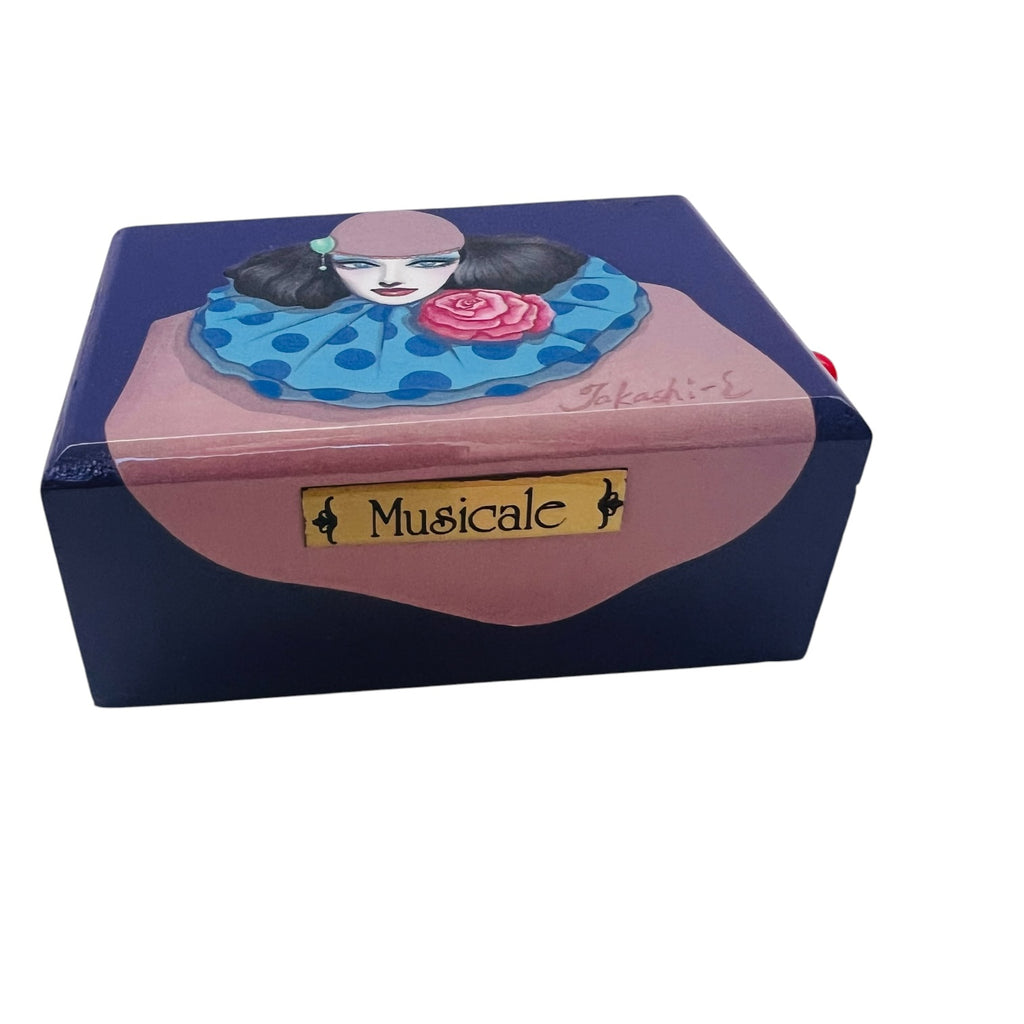 Vintage JAPAN Musicale Musical Wind Up Clown Box