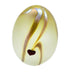 Vintage Heart Design Iridescent Matte Hand Blown Egg Signed Paperweight