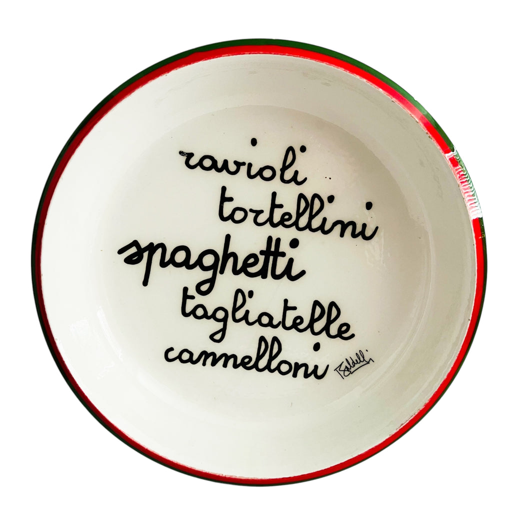 Vintage Baldelli Italia Italy Serving Spaghetti Tortellini Ravioli Italian Dish