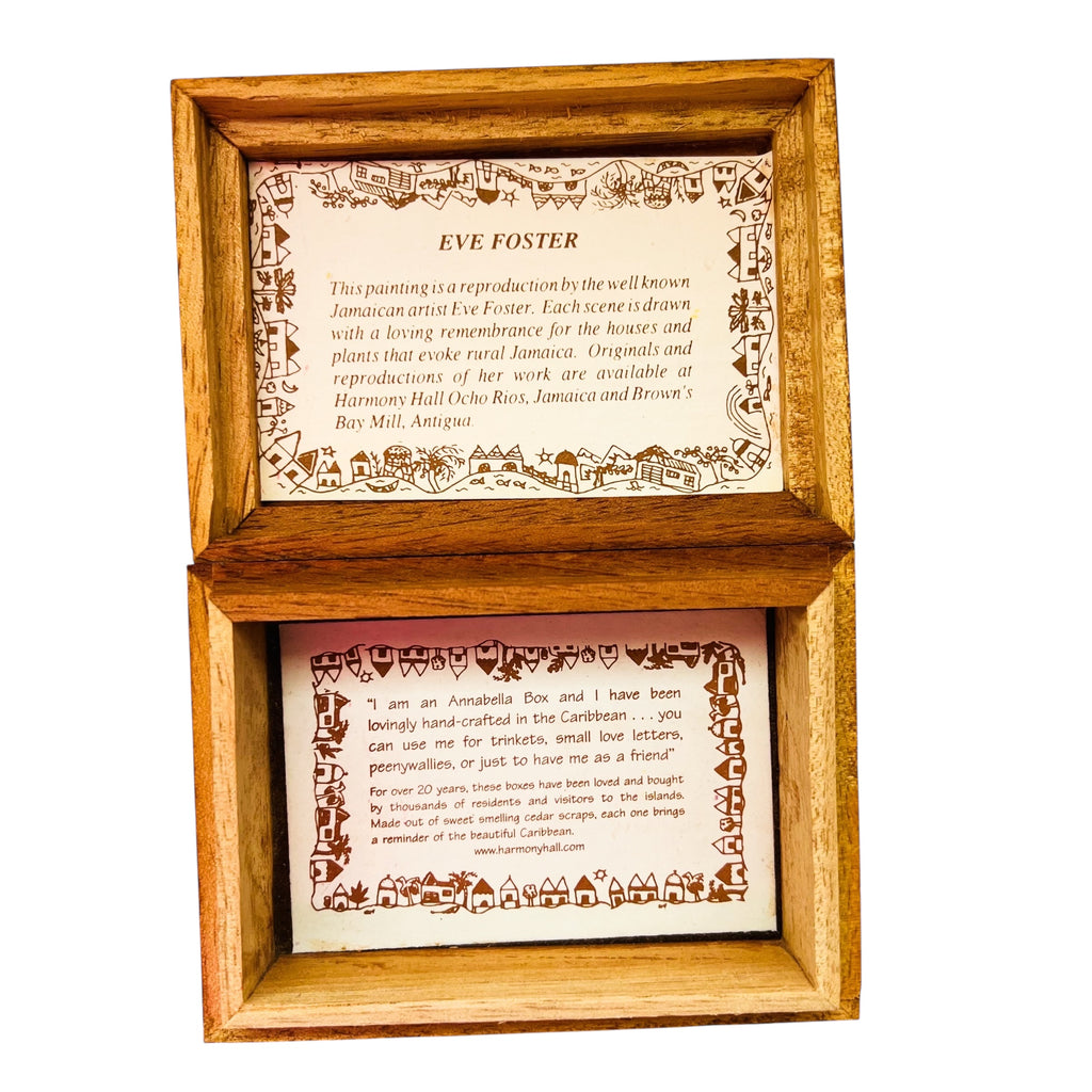 Vintage Annabella Box Company Beach Scene Wood Trinket Box by Eve Foster