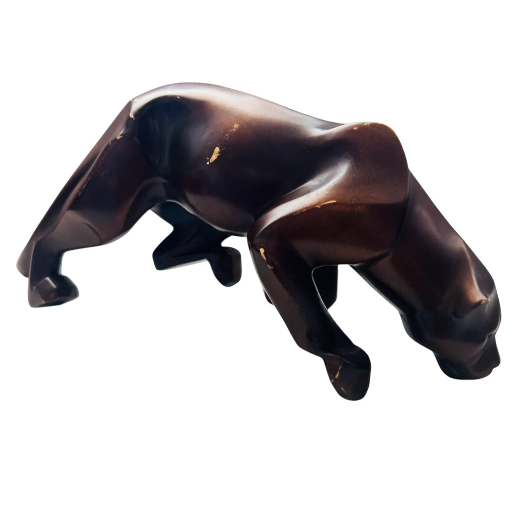 Rosetta Bronze Jaguar Sculpture