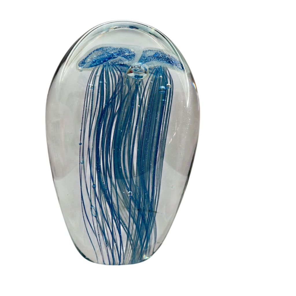 Vintage Art Glass Jellyfish Paperweight