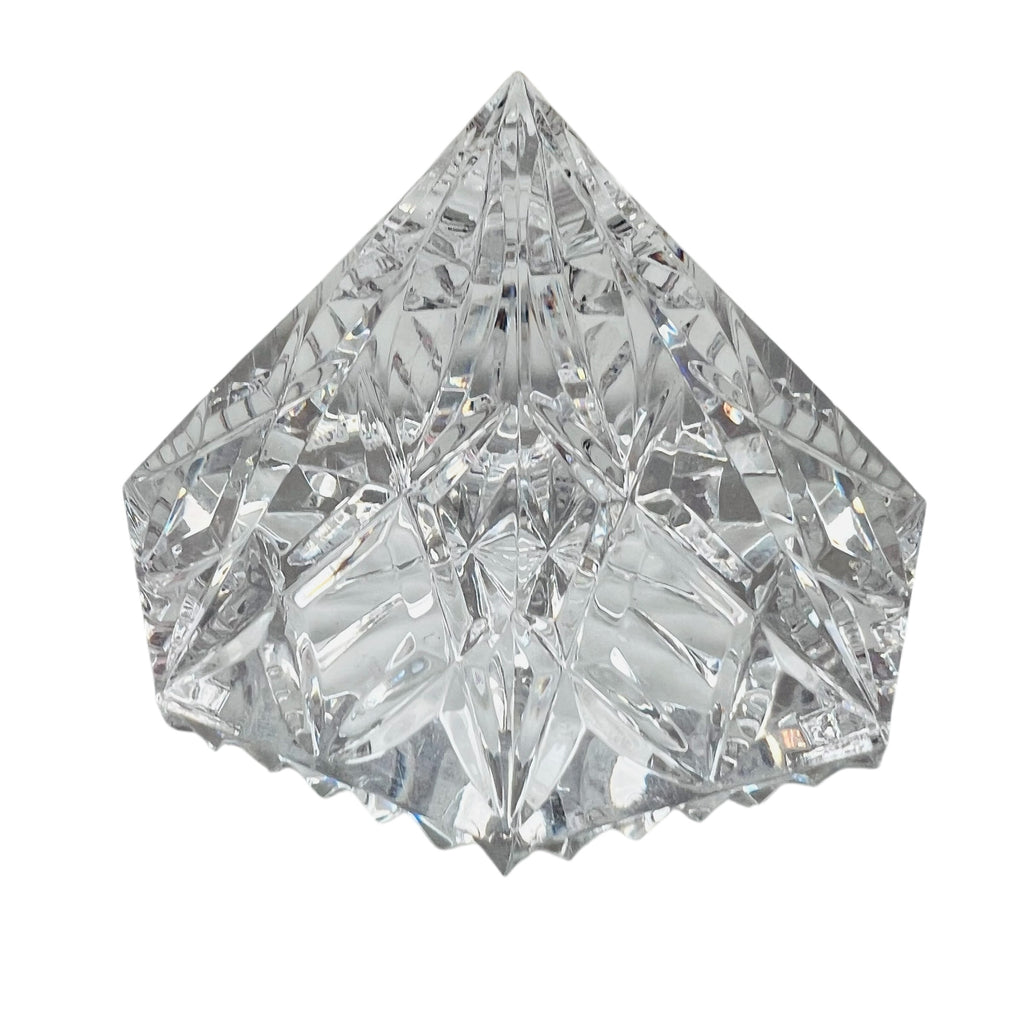 Vintage Waterford Crystal Glass Diamond Pyramid Shaped Paperweight