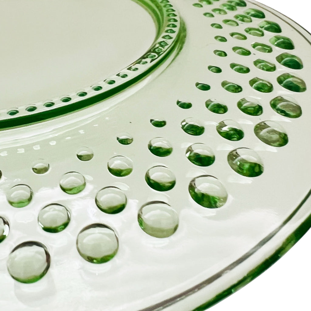 Vintage Smith Glass Hobnail Lime Green Salad Plate