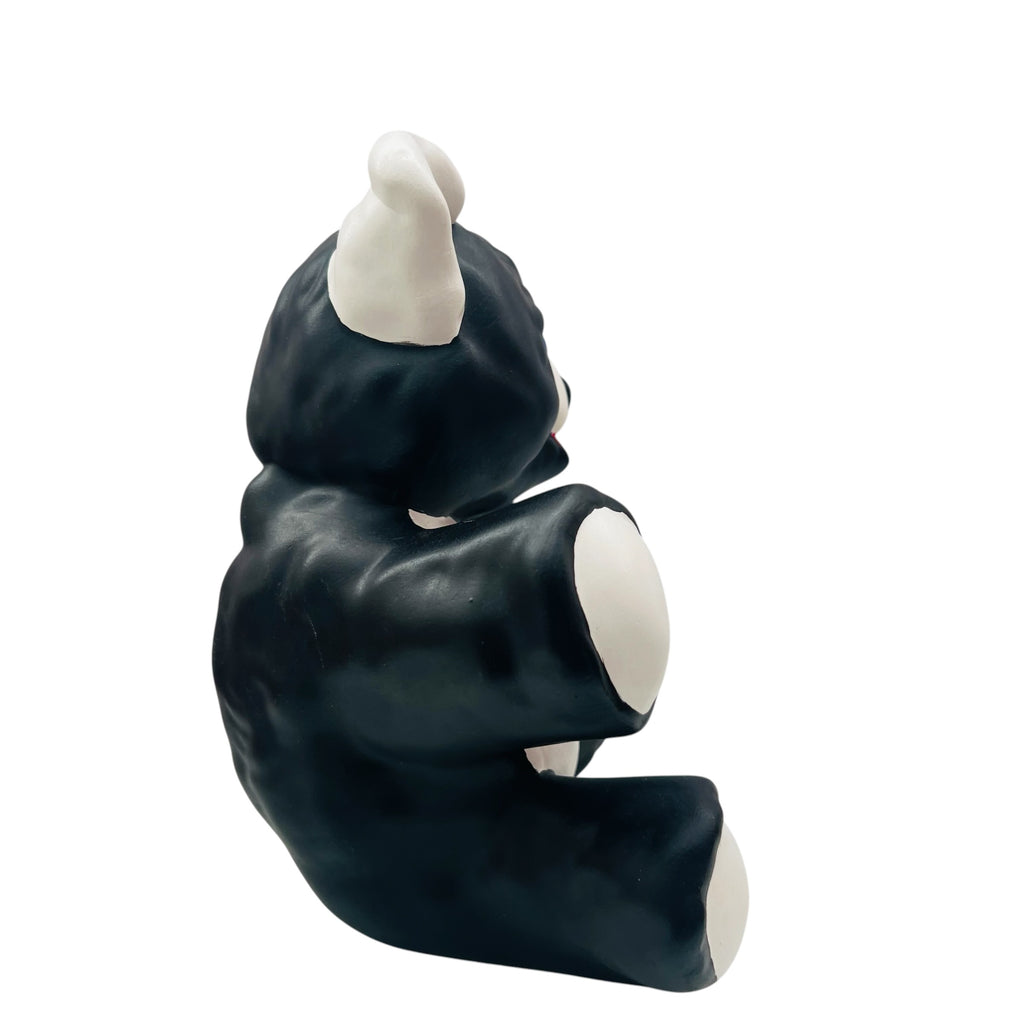 Vintage 1973 Bear Black & White Coin Bank
