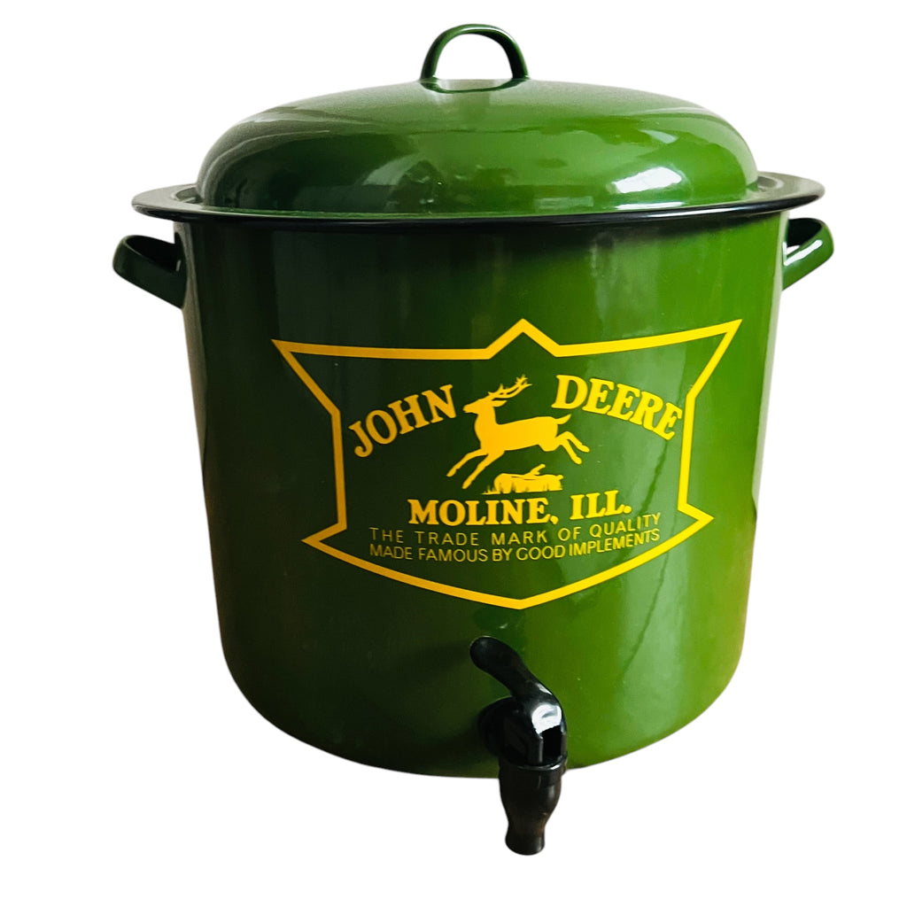 John Deere Sunbelt Beverage Dispenser Enamelware Pot With Lid