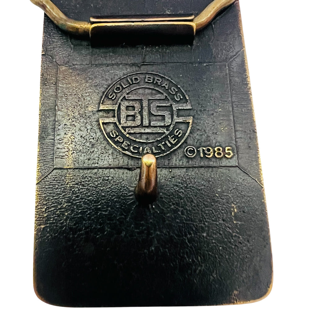 Vintage 1985 Southern California Edison Logo Brass Belt Buckle