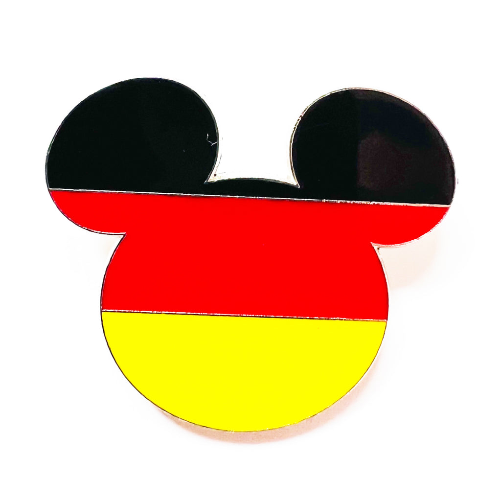 Disney Germany Mickey Mouse Head Shape Flag Pin