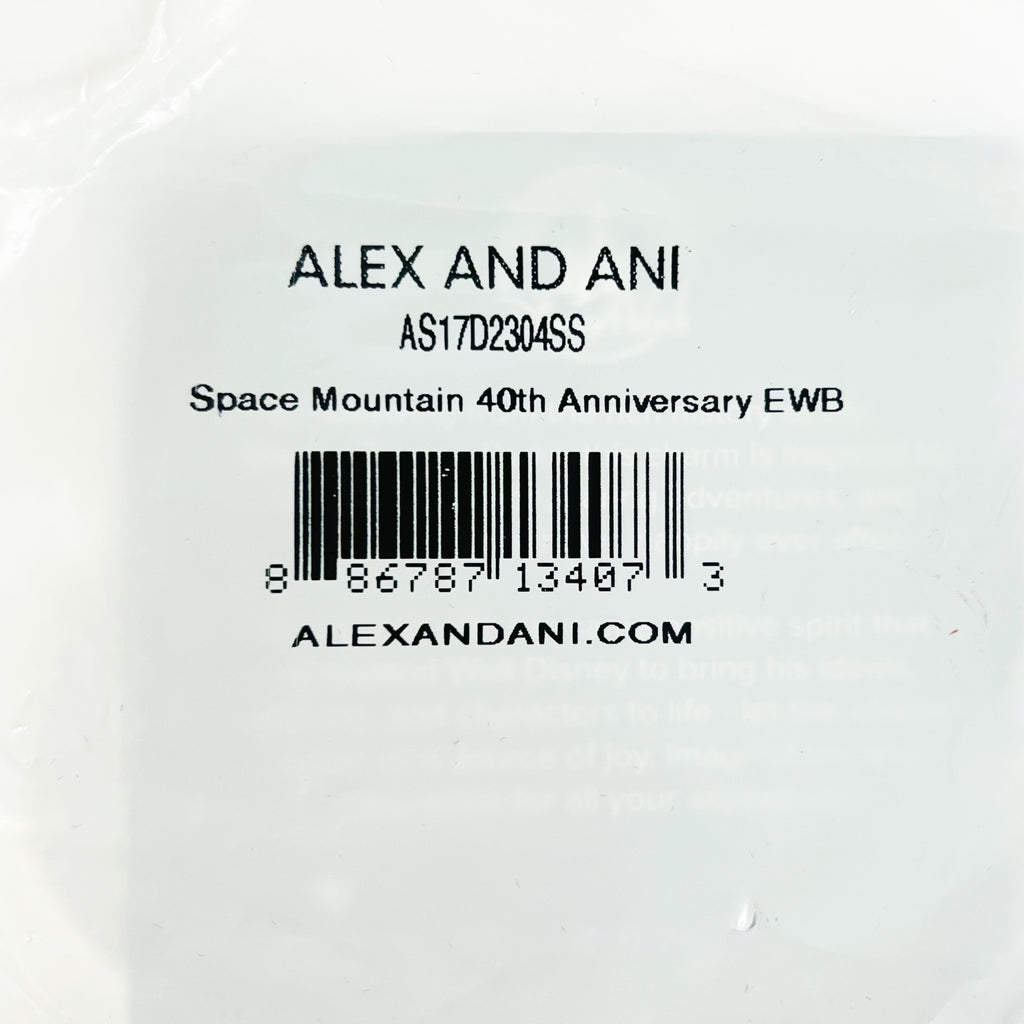 Disney Alex And Ani Space Mountain 40th Anniversary Silver Charm Bracelet