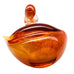 Vintage Murano Art Glass Red & Amber Swan Sculpture