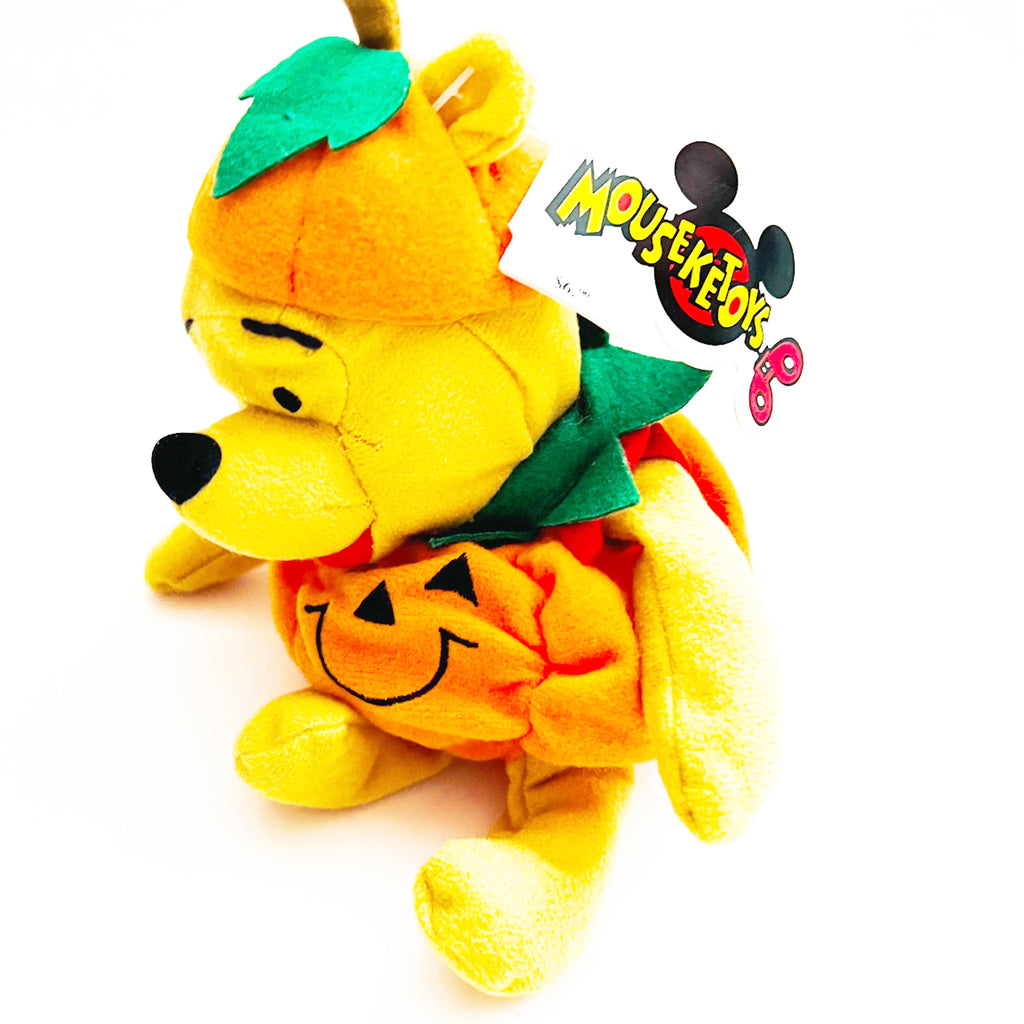 Disney MOUSEKETOYS Winnie The Pooh Halloween Pumpkin Bean Bag Plush