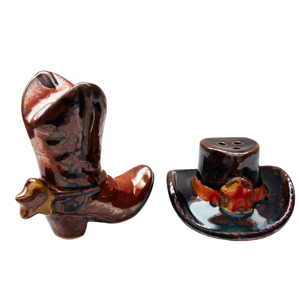Canyon Ranch by HOMESTUDIO Cowboy Boot and Hat Salt and Pepper Shakers