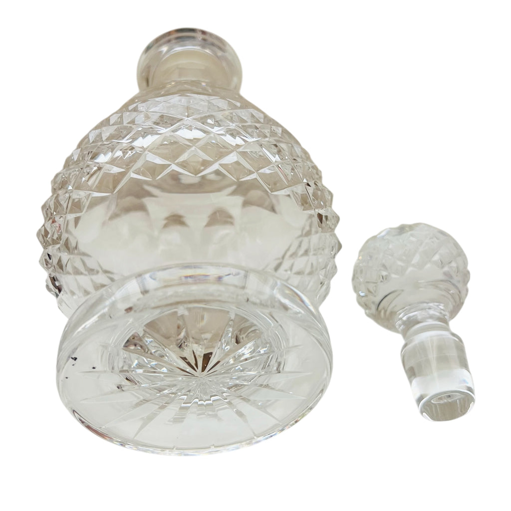 Vintage Waterford Heavy Cut Glass Crystal Decanter w/Stopper