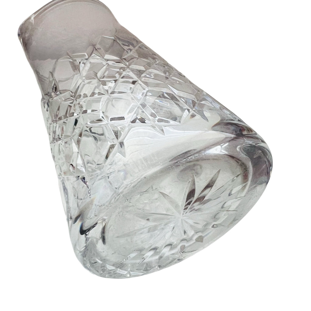 Vintage Crystal Pitcher Heavy Cut Glass Pitcher