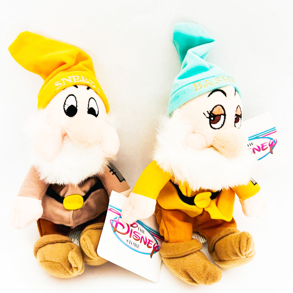 Disney Store Snow White and the Seven Dwarfs Sneezy & Bashful Plush