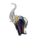 Vintage Murano Art Glass Shimmer Gold and Blue Elephant Figurine