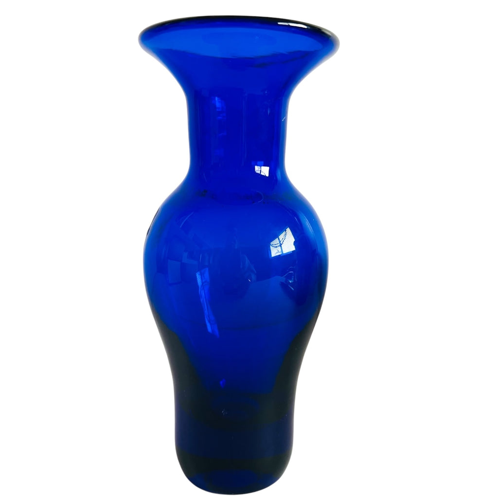 Blenko Cobalt Blue 7” Glass Vase