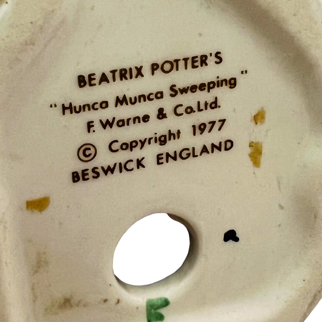 Beatrix Potter’s Hunca Munca Sweeping Beswick England Figurine