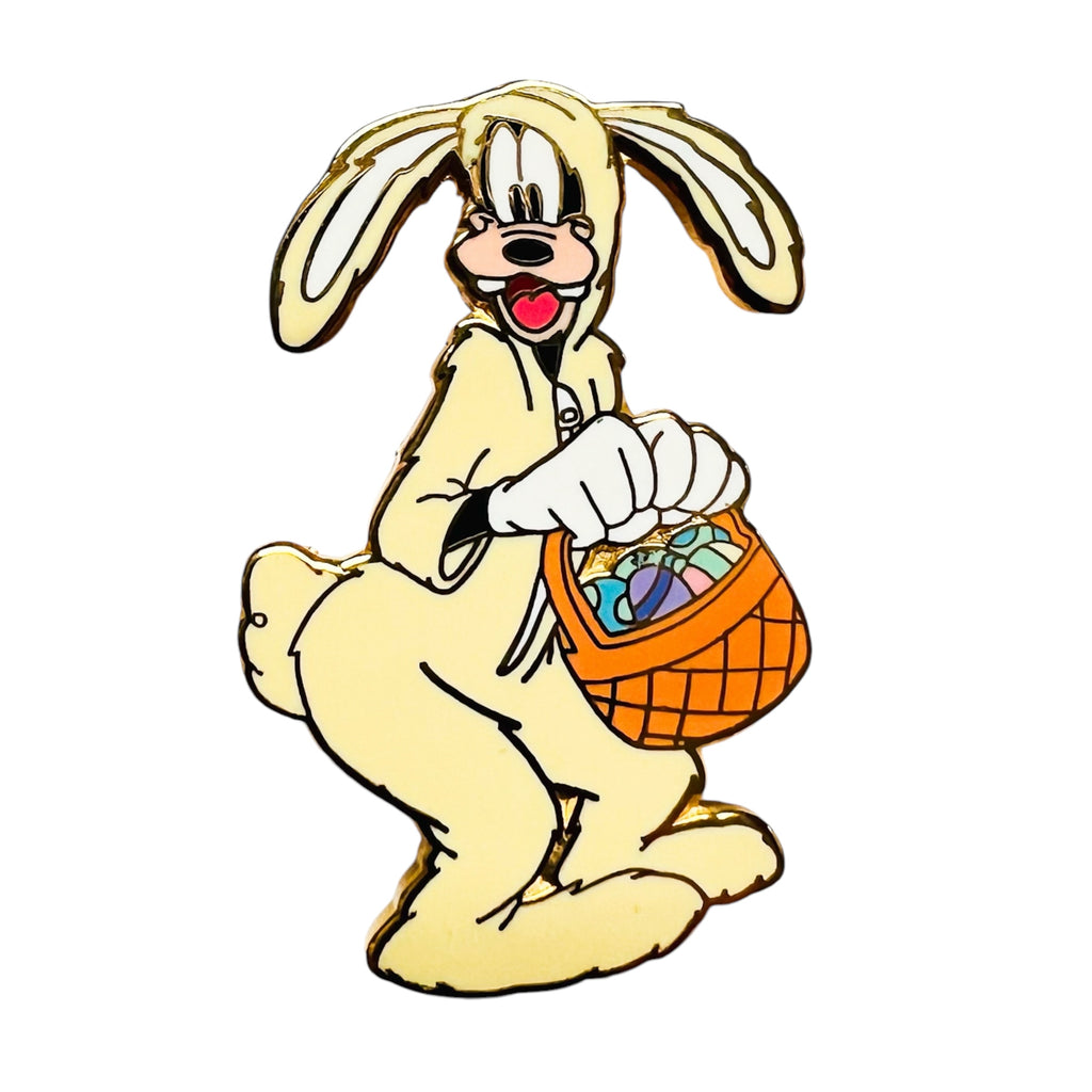 Disney DLR Easter 2001 Goofy In Bunny Suit Basket of Eggs Limited Edition Pin