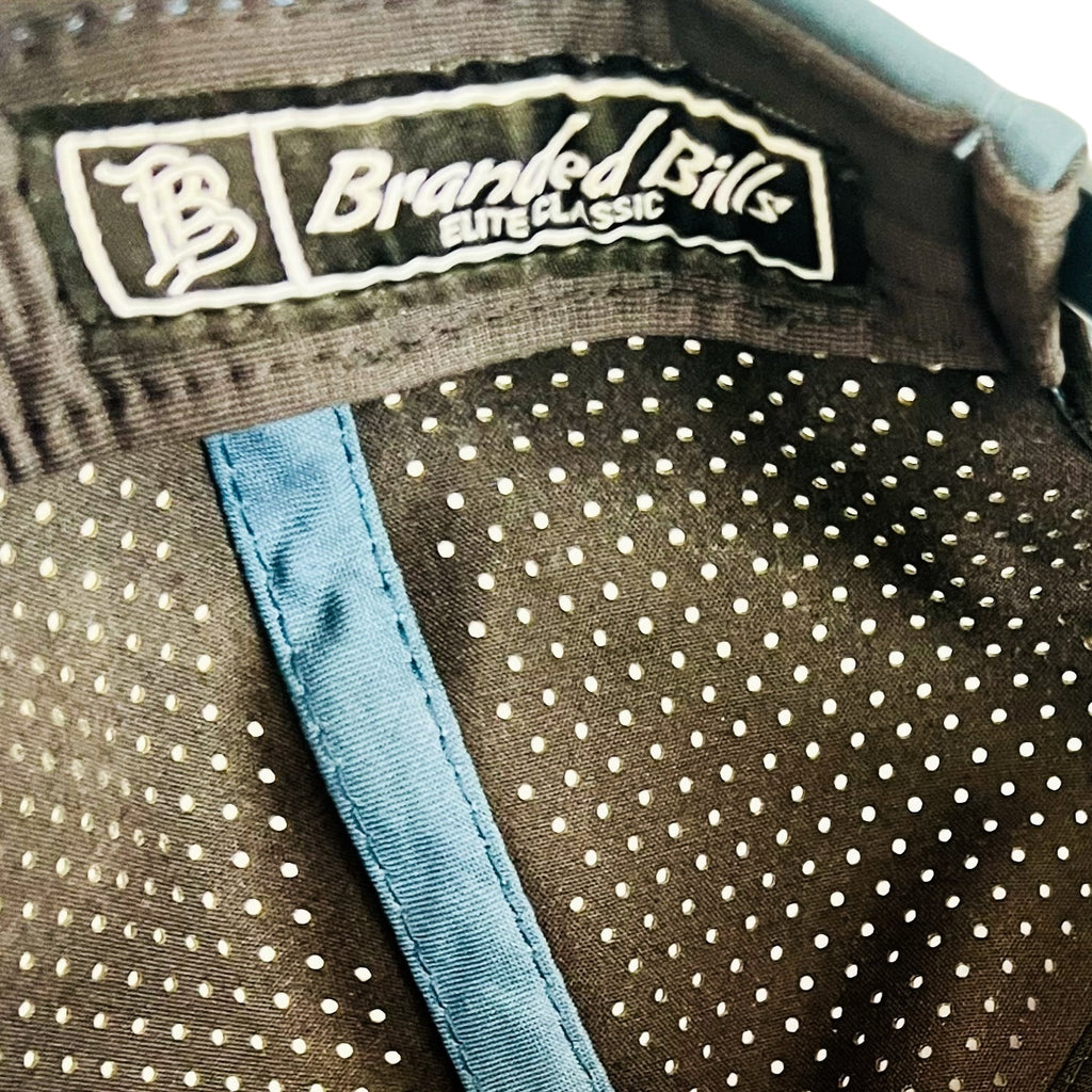 Branded Bills Construction Worker Logo Blue Cap Mesh SnapBack Hat