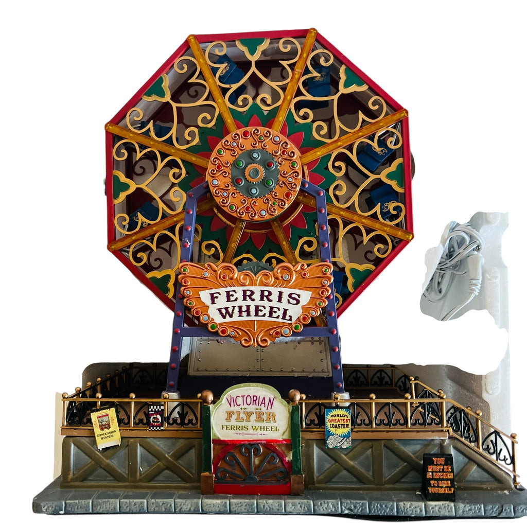 Lemax Victorian Flyer Ferris Wheel Village Carnival Ride