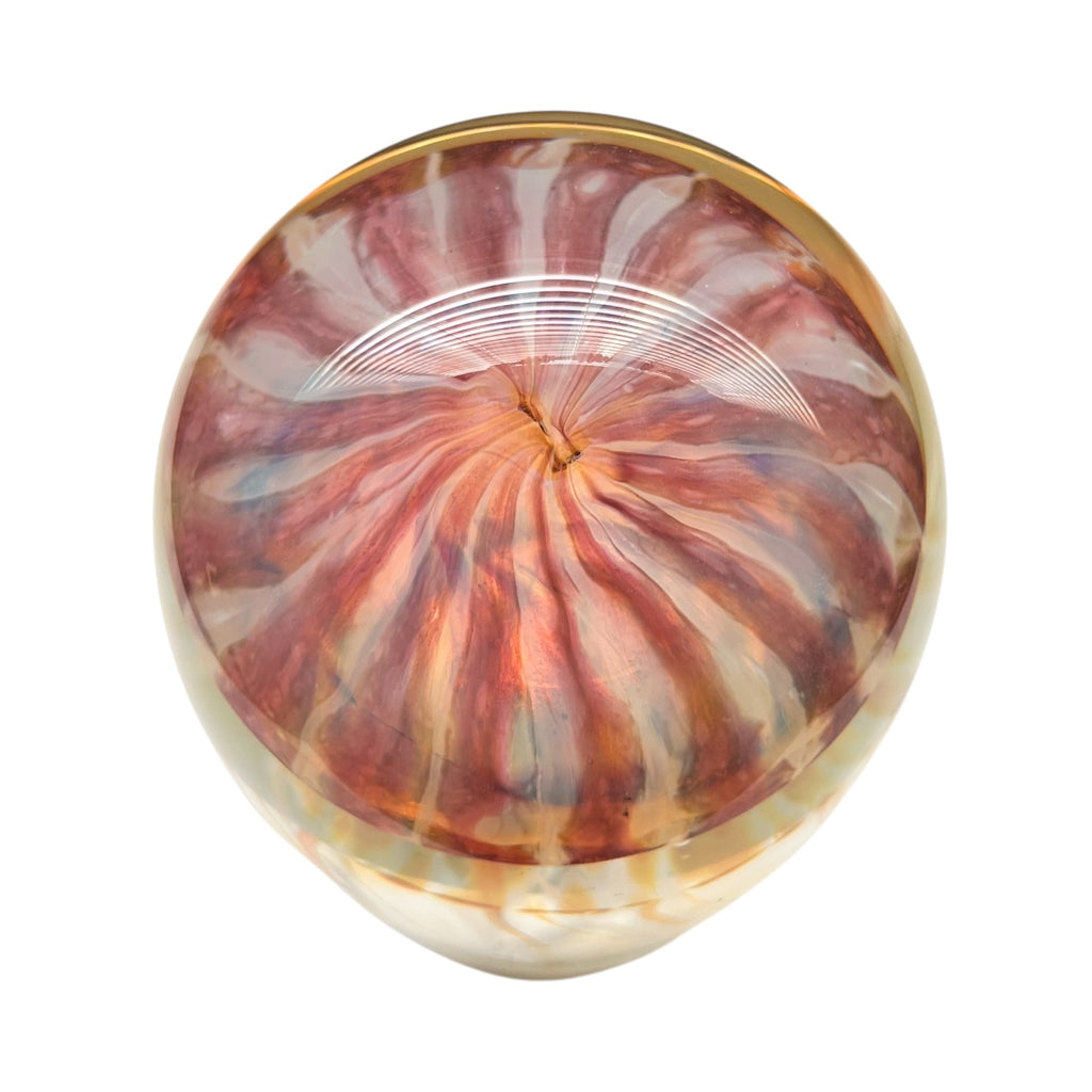 Richard Satava Art Glass Ruby Moon Jellyfish Sculpture Signed