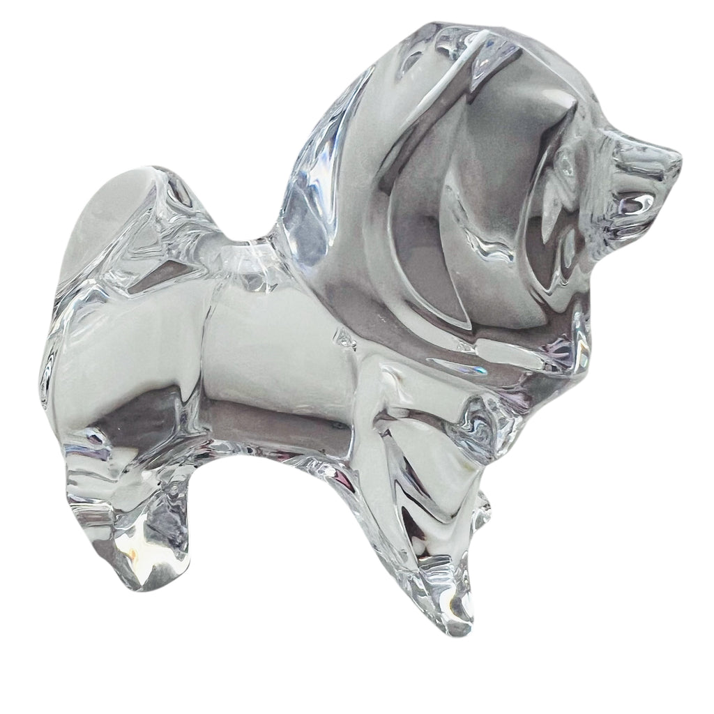 Vintage Baccarat Crystal Chow Chow Dog Figurine