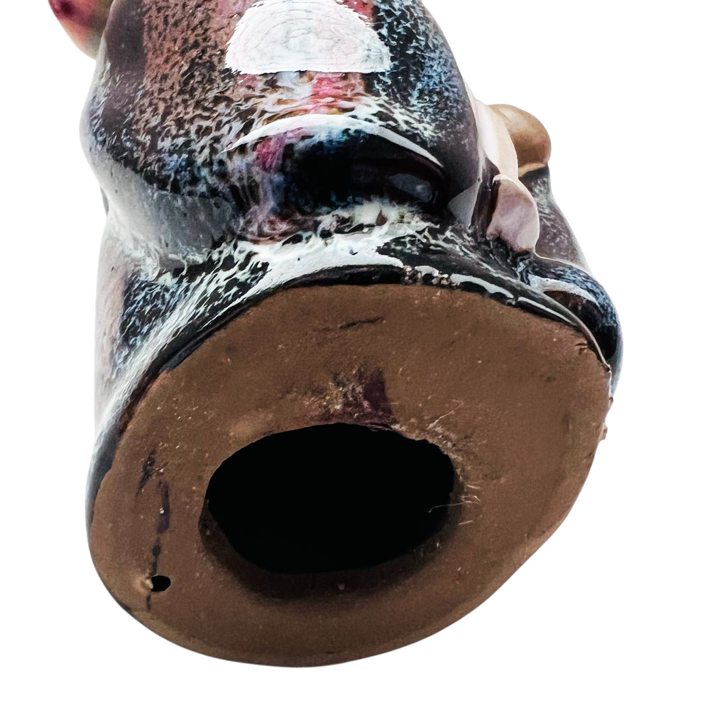 Vintage Chinese God of Longevity Mudman Clay Figurine