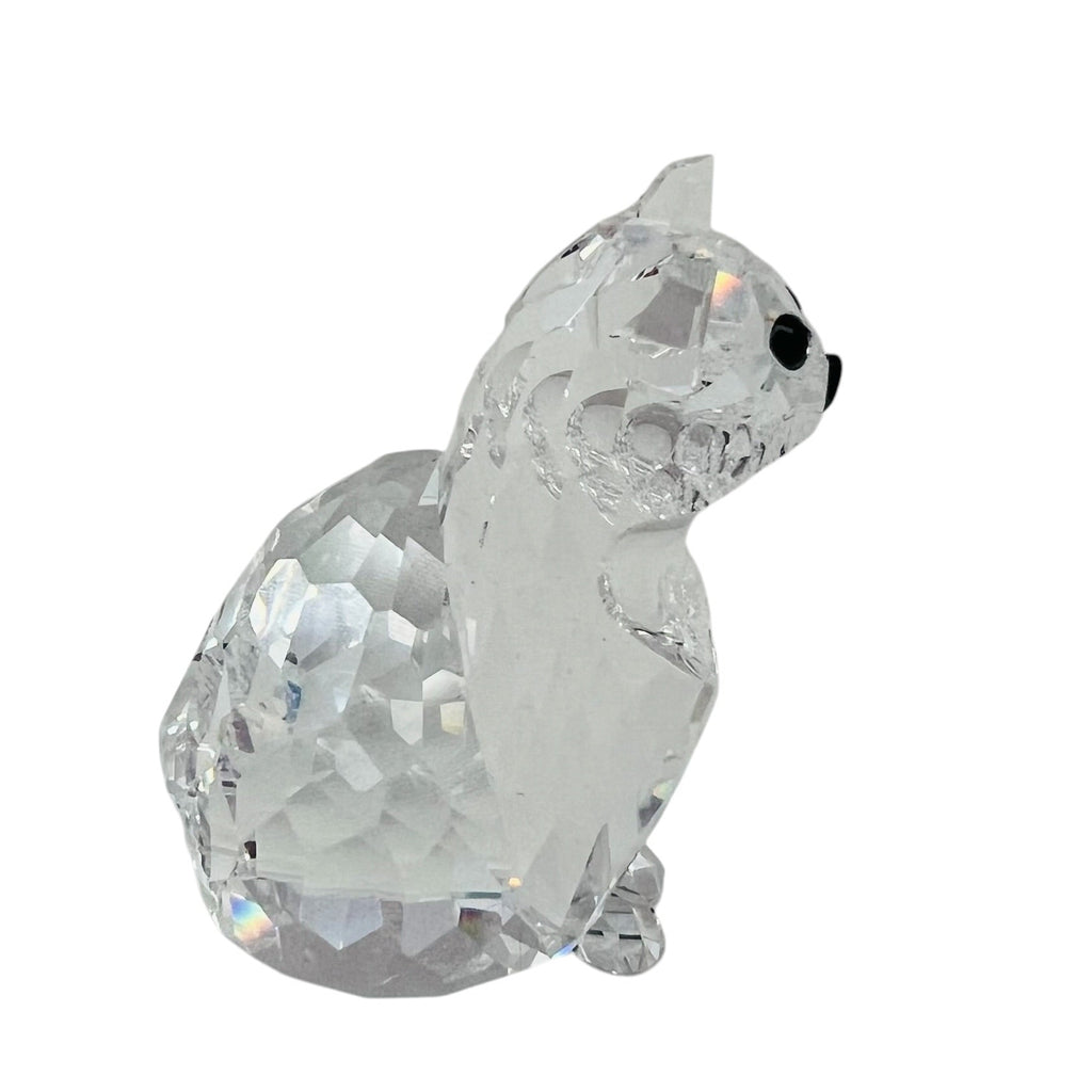 Vintage Swarovski Crystal Sitting Cat Figurine