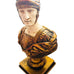 Vintage Roman Centurion Statue Bust Sculpture