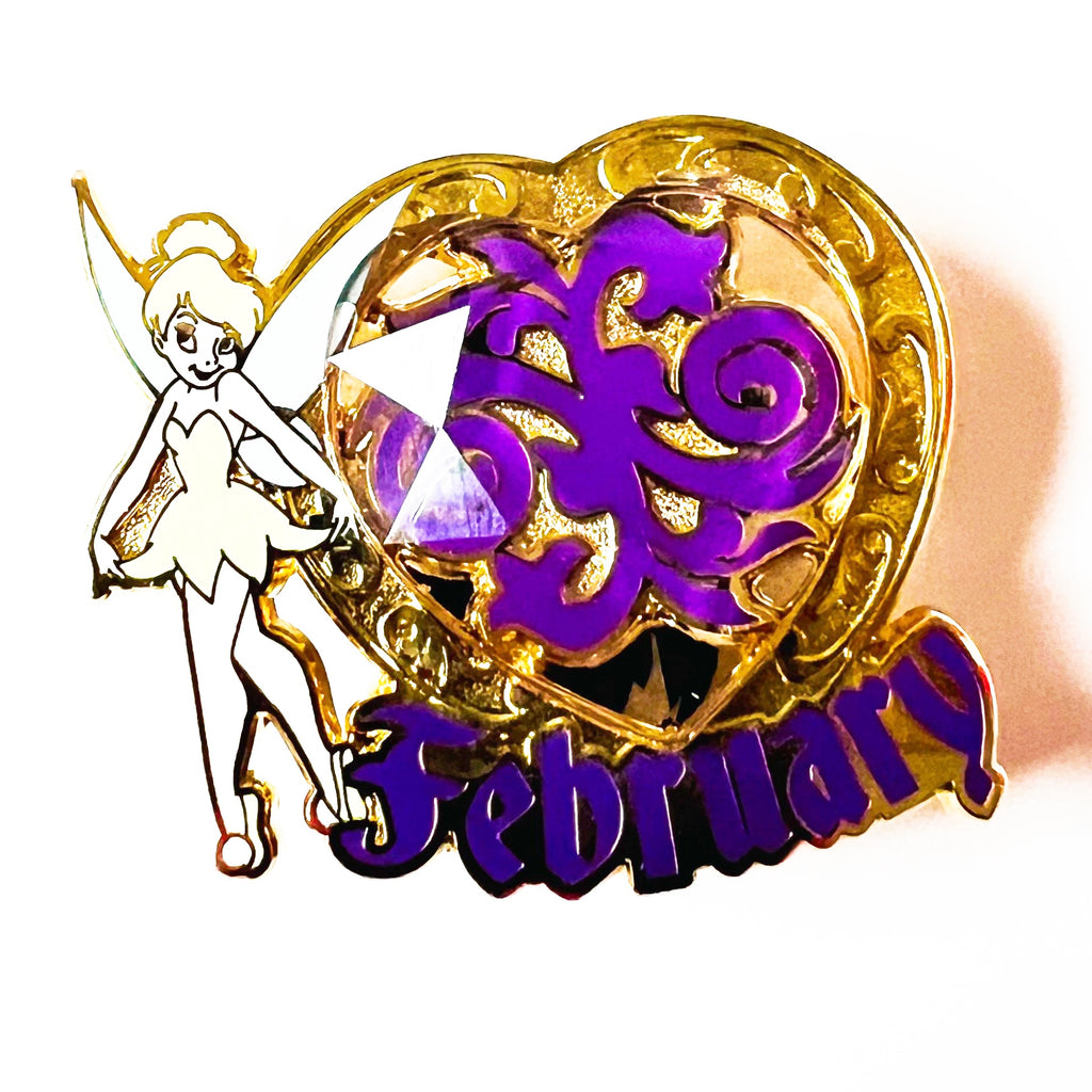 Disney Tinker Bell Trinkets Birthstone Collection FEBRUARY Pin
