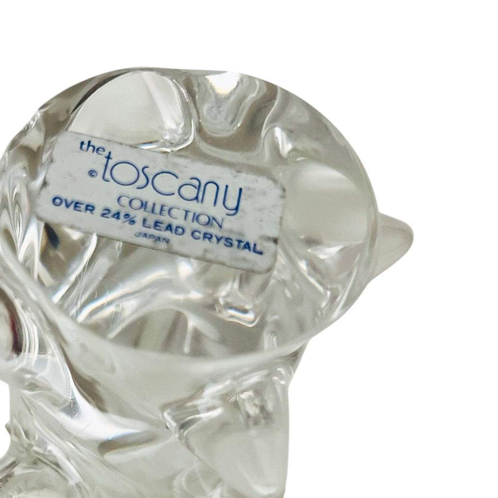 Vintage The Toscany Lead Crystal Frosted Glass Christmas Tree