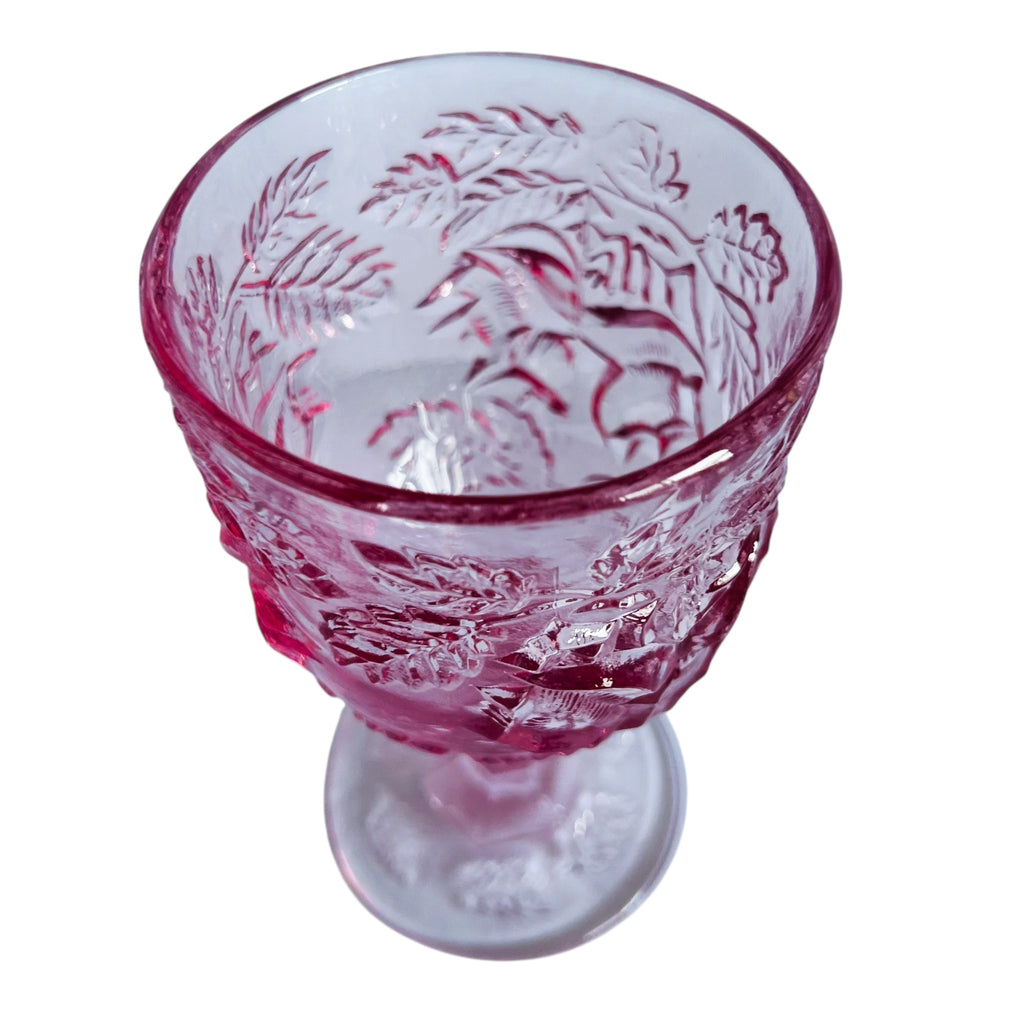 Madonna Inn Wild Rose Pale Pink Goblet Drinking Glass