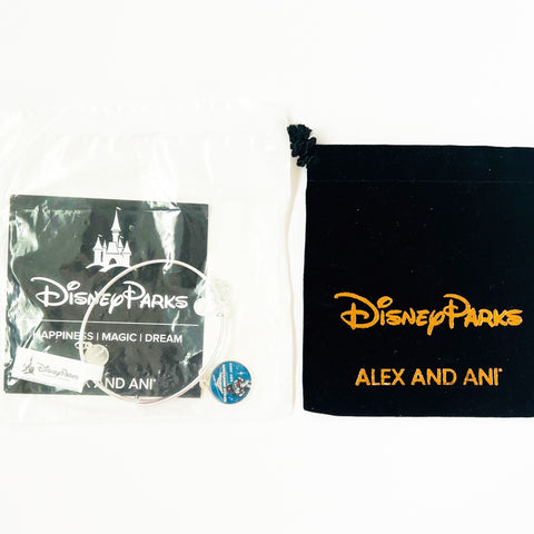 Disney Alex And Ani Space Mountain 40th Anniversary Silver Charm Bracelet