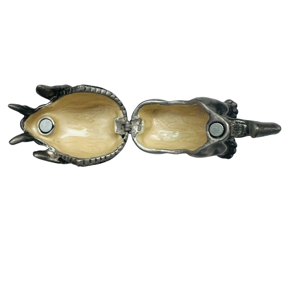 Vintage Rhinestone Elephant Hinged Trinket Box