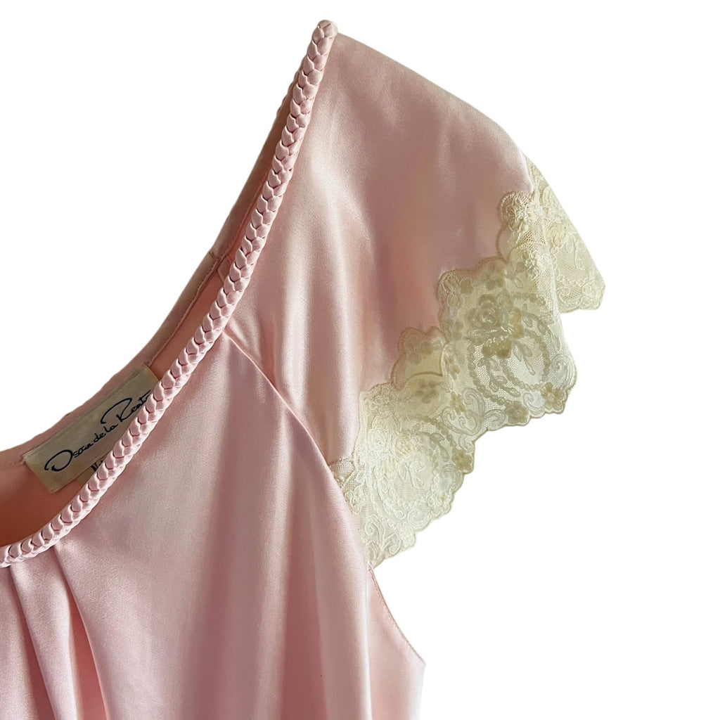 Oscar de la Renta Neiman Marcus Pale Pink Lingerie Nightie