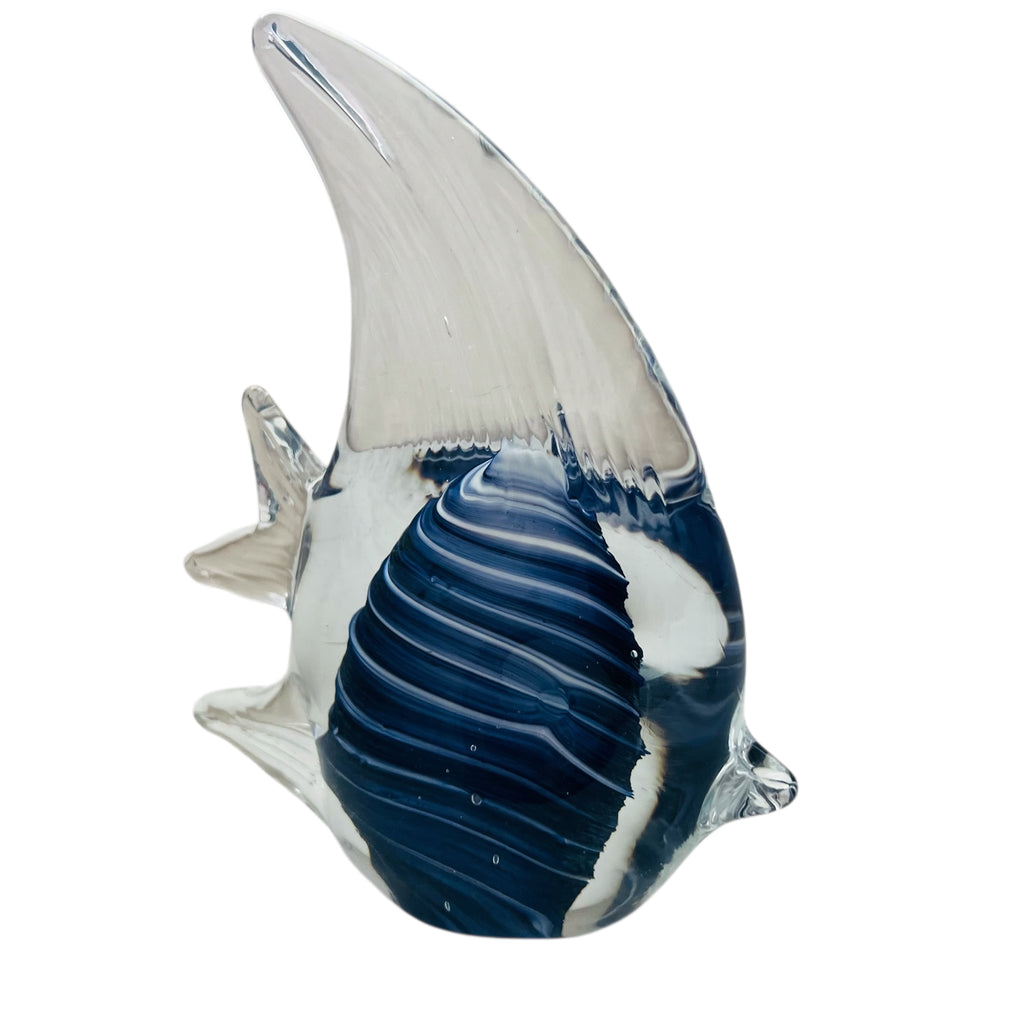 Angel Fish Hand Blown Art Glass Paperweight Sculpture