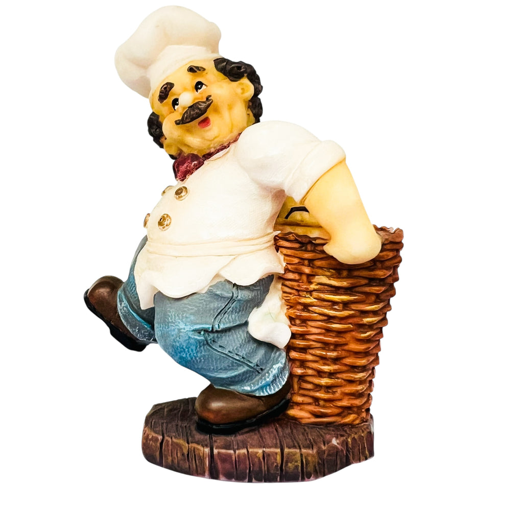 Vintage XCE Chef Figurine with Basket