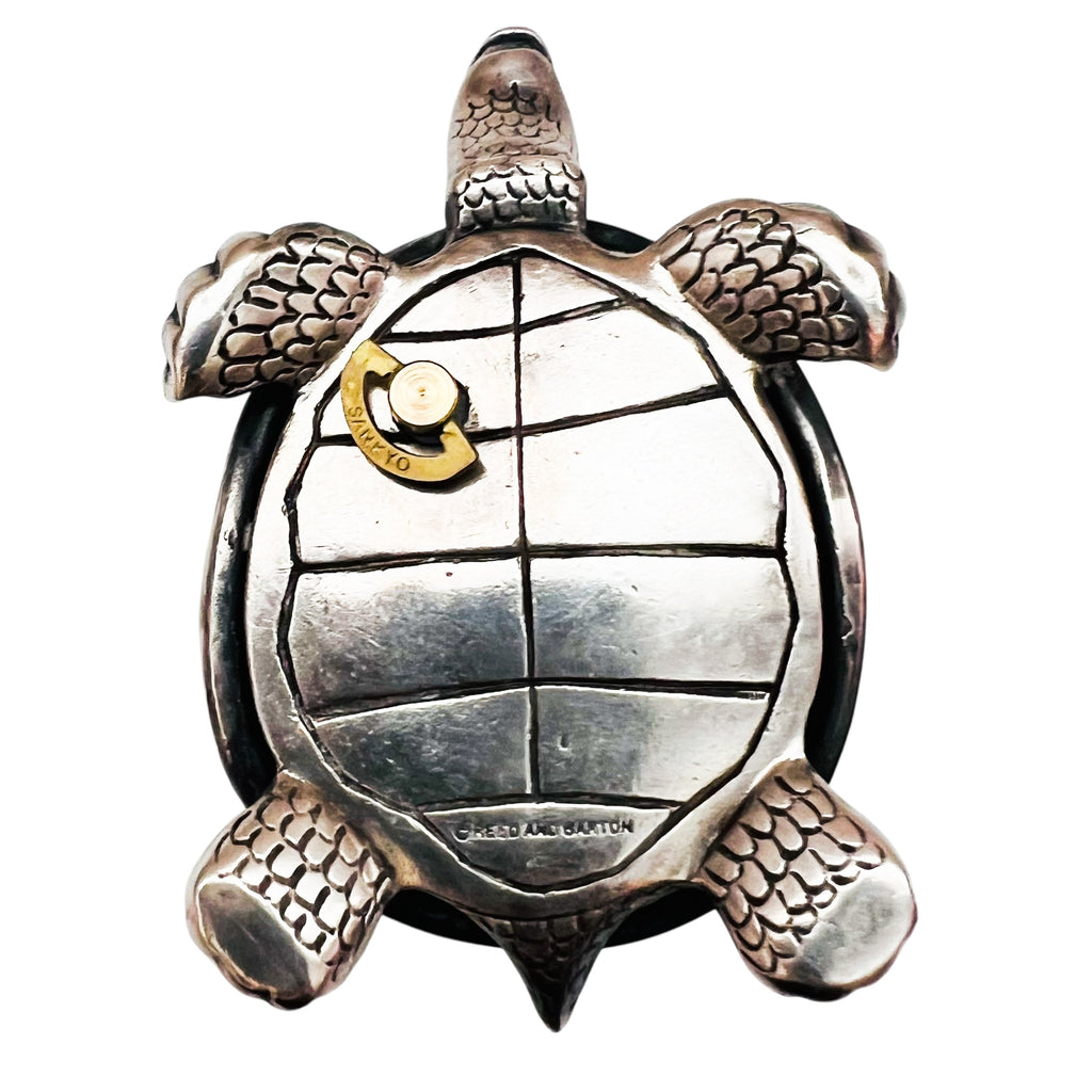 Vintage Reed & Barton Silverplate Turtle Tortoise Wind-Up Music Box Figure