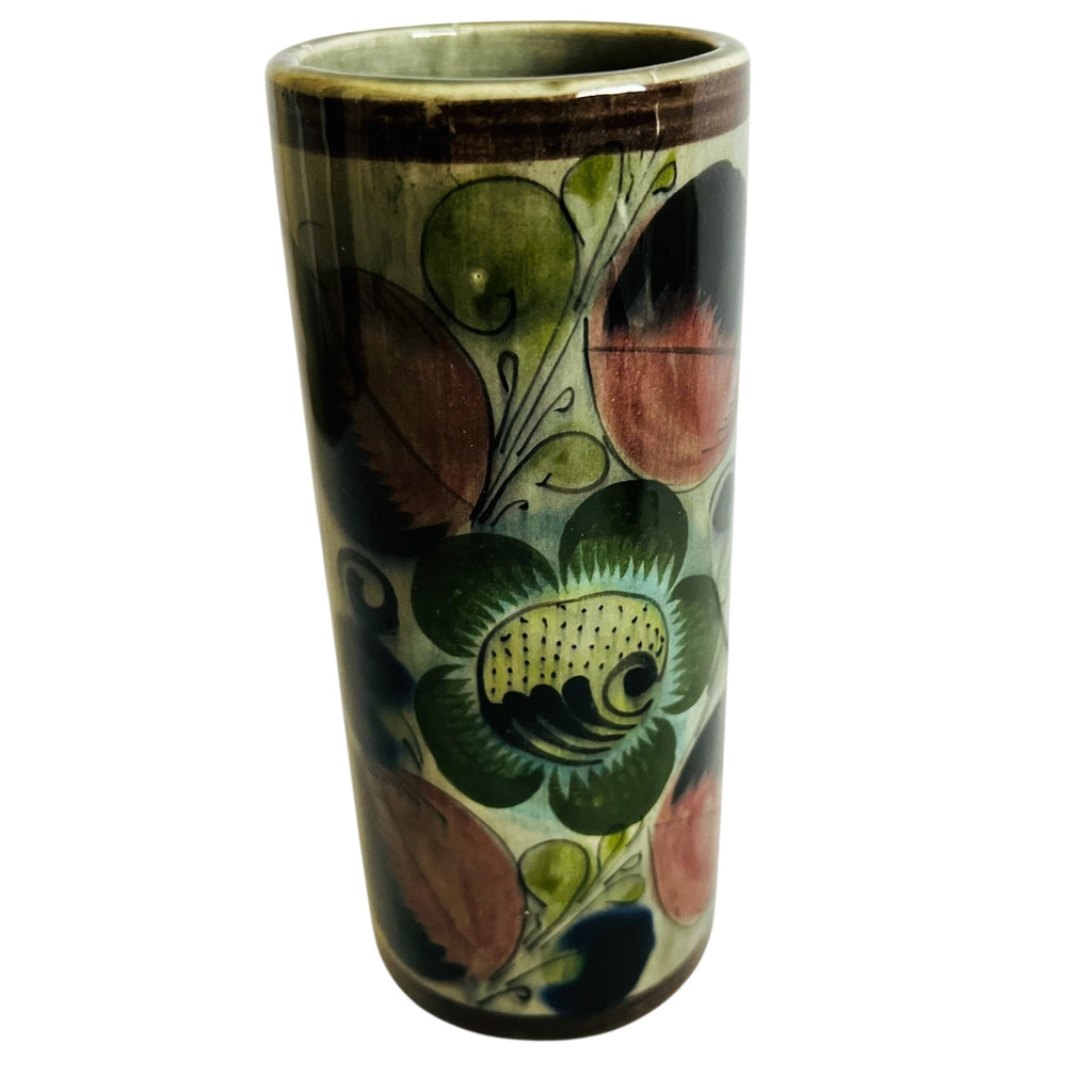 Mexico Hand Painted Design Pottery Vase