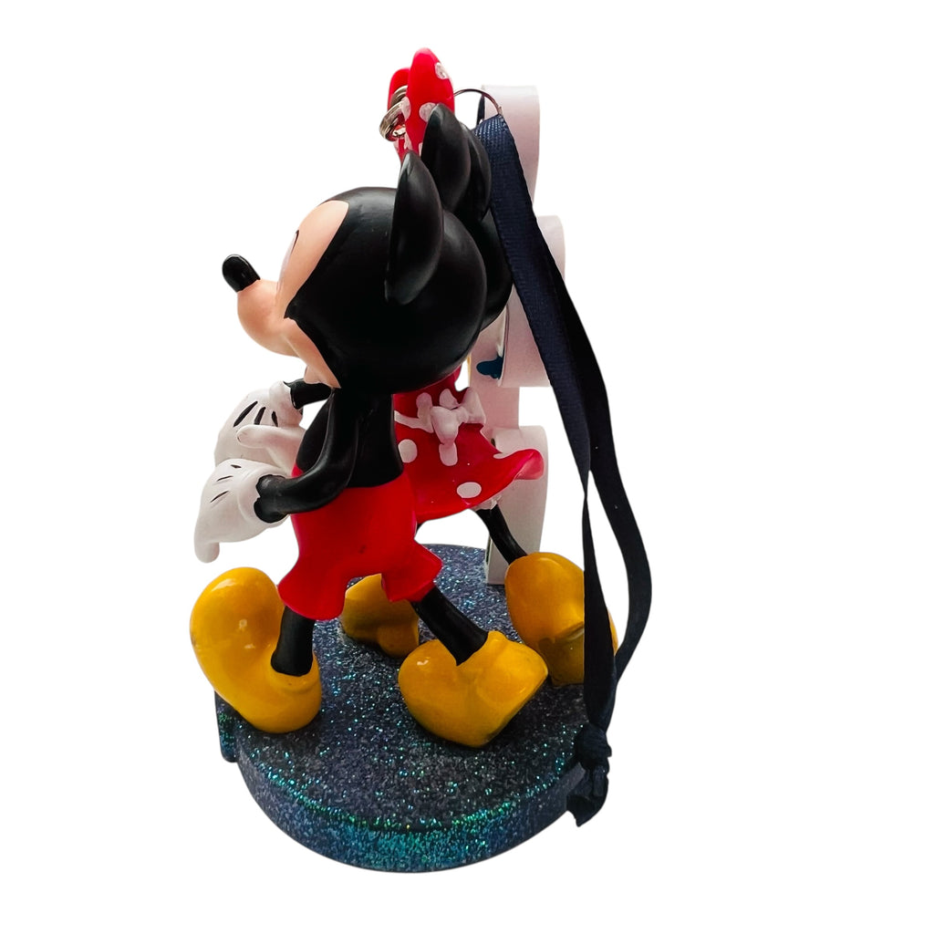 Disneyland Dated 2019 Mickey Minnie Standing Figure Christmas Ornament