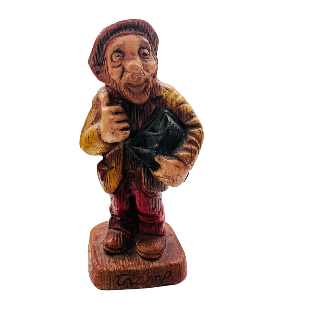 Vintage Resin Tramp Old Man Figure