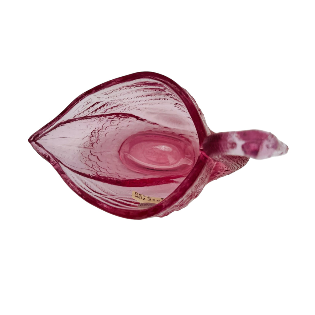 Vintage Fenton Art Glass Dusty Rose Pink Candy Bowl Trinket Dish Figurine