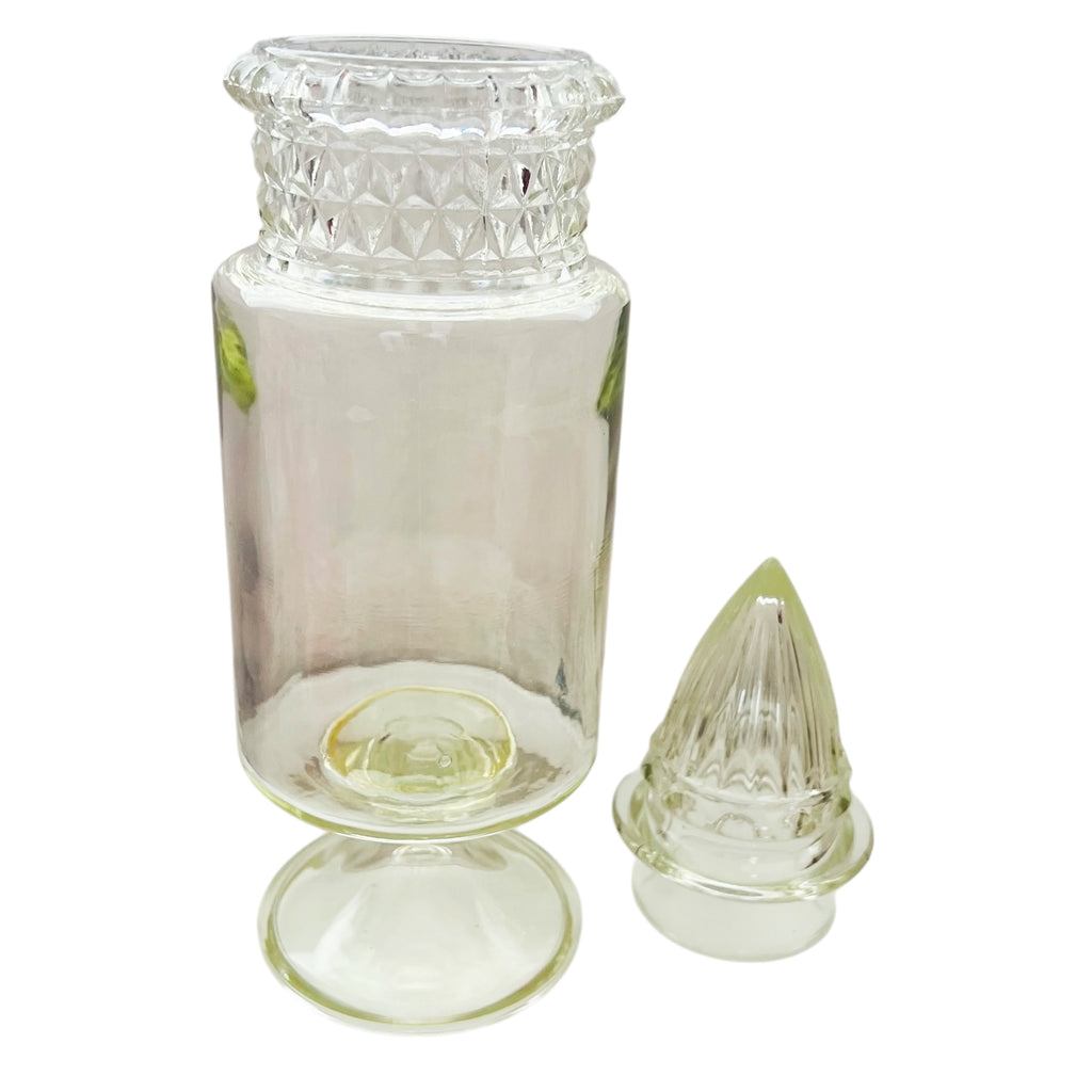 Antique Apothecary Glass Bullet Candy Pedestal Jar