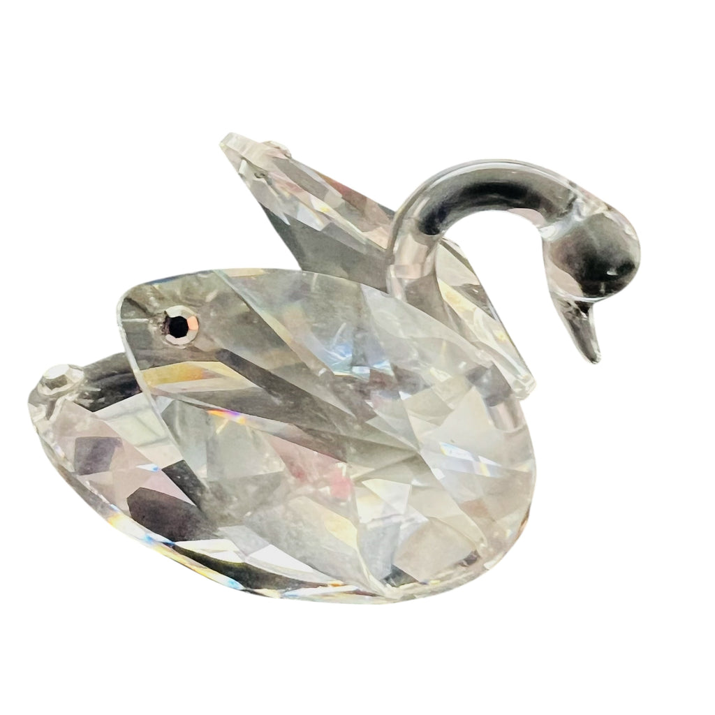 Vintage Crystal Swan Figurine