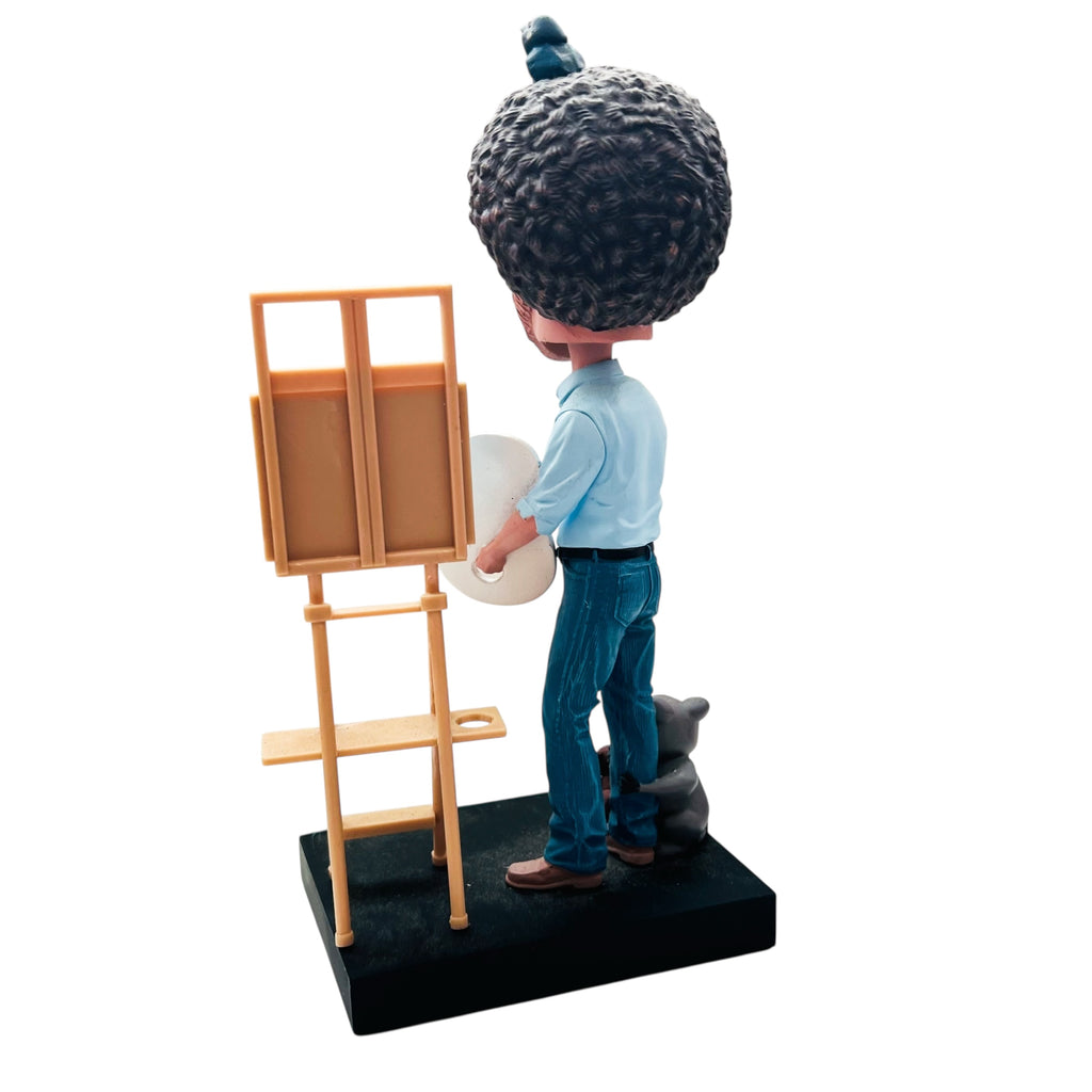 Bob Ross Artist Figurine with Easel Limited Editions Bobble Head