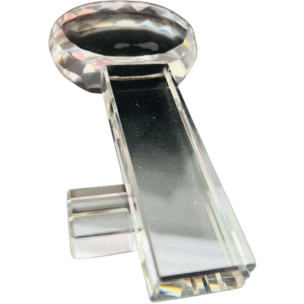 Vintage Crystal Key Art Glass Paperweight