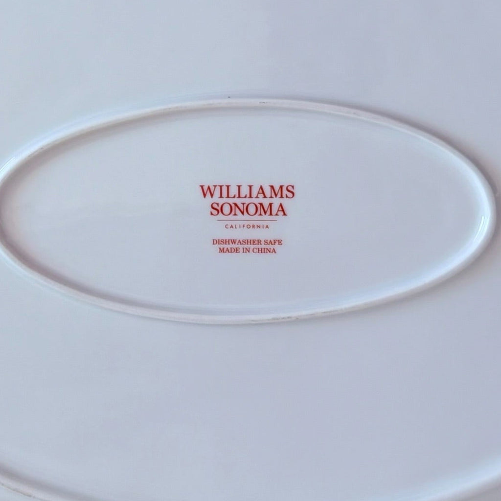 William Sonoma Twas the Night Before Christmas Reindeer Scalloped Oval Platter